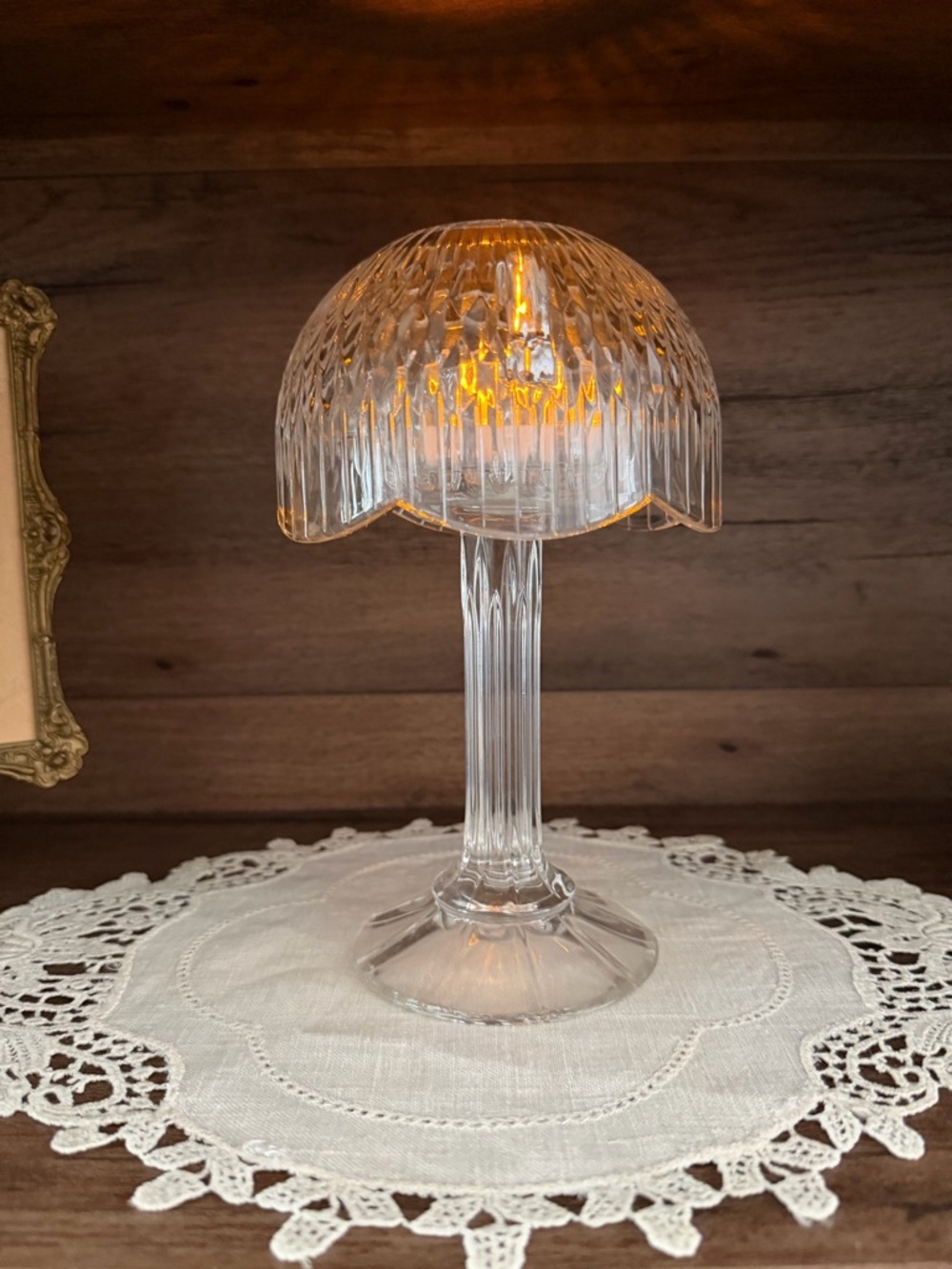 Shannon Crystal by Godinger lead crystal Fairy Lamp RARE Vintage